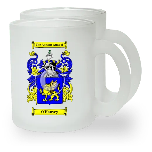 O'Hanvey Pair of Frosted Glass Mugs