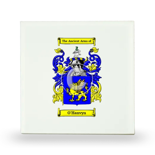 O'Hanvyn Small Ceramic Tile with Coat of Arms