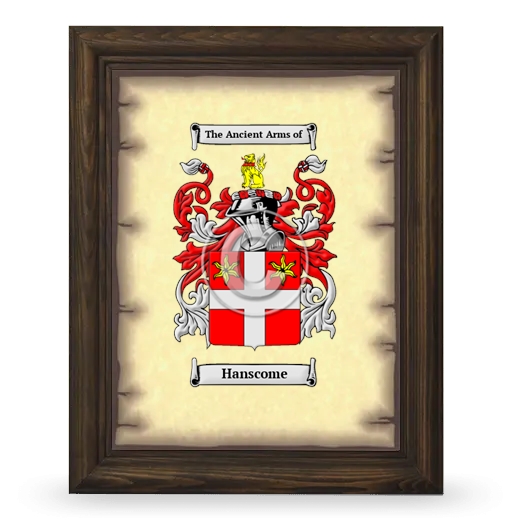 Hanscome Coat of Arms Framed - Brown