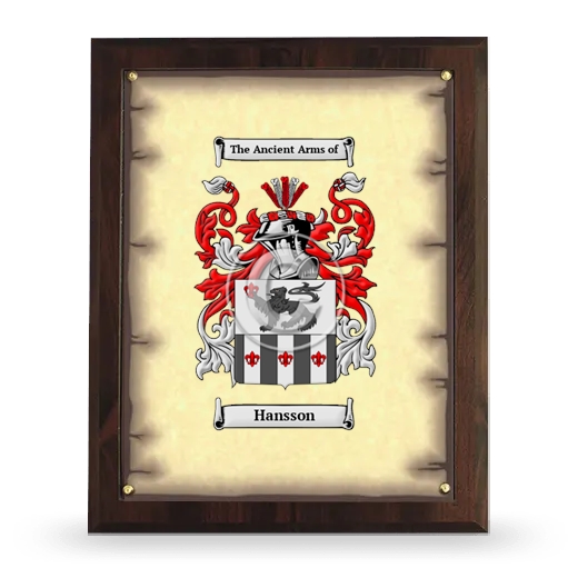 Hansson Coat of Arms Plaque