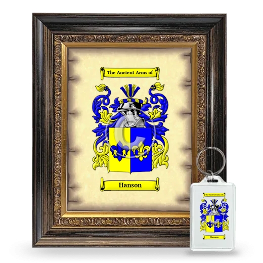 Hanson Framed Coat of Arms and Keychain - Heirloom