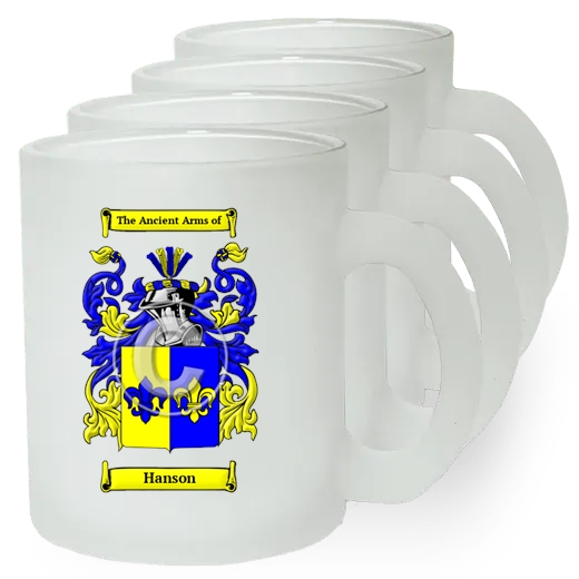 Hanson Set of 4 Frosted Glass Mugs