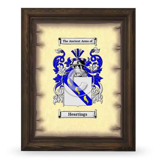 Heartings Coat of Arms Framed - Brown