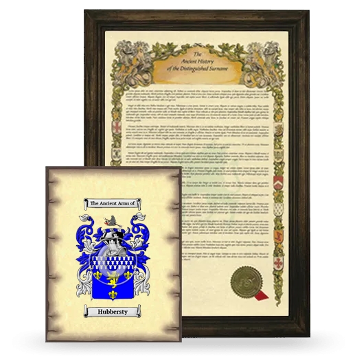 Hubbersty Framed History and Coat of Arms Print - Brown