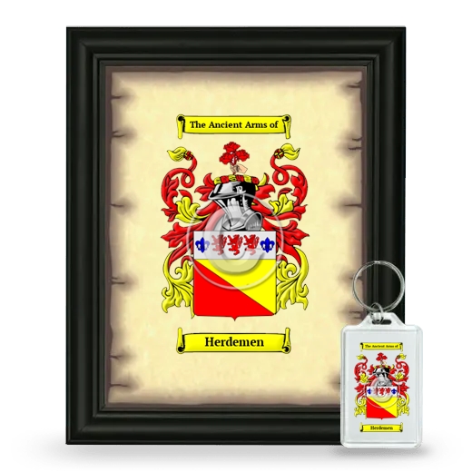 Herdemen Framed Coat of Arms and Keychain - Black