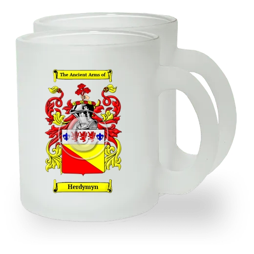 Herdymyn Pair of Frosted Glass Mugs