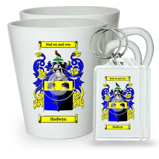 Hadwyn Pair of Latte Mugs and Pair of Keychains