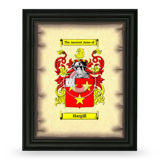 Hargill Coat of Arms Framed - Black