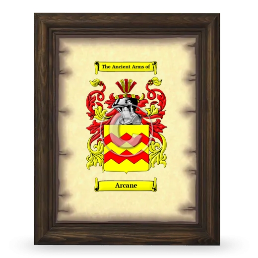 Arcane Coat of Arms Framed - Brown