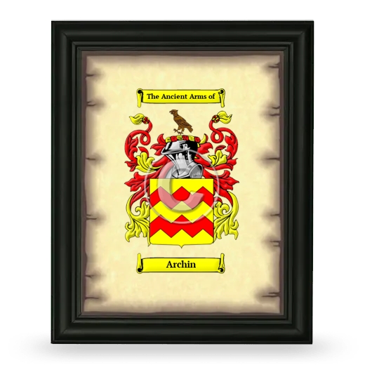 Archin Coat of Arms Framed - Black