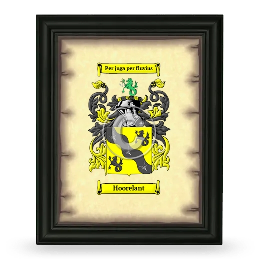 Hoorelant Coat of Arms Framed - Black