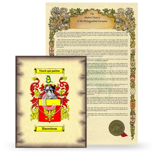 Harreison Coat of Arms and Surname History Package