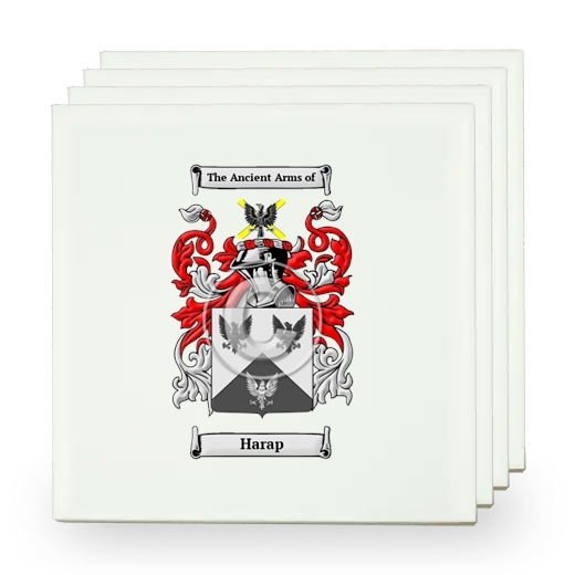 Harap Set of Four Small Tiles with Coat of Arms
