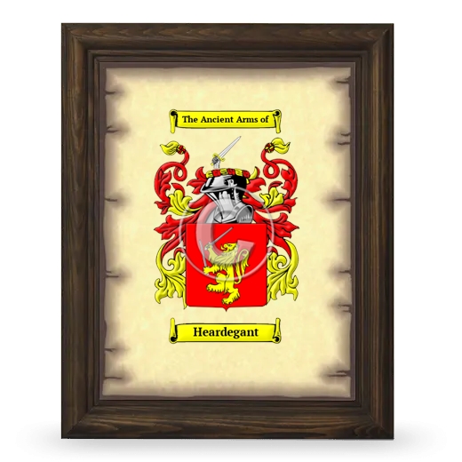 Heardegant Coat of Arms Framed - Brown