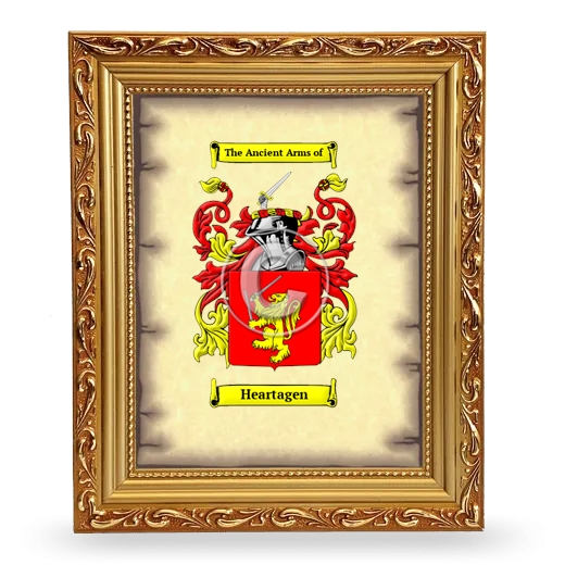 Heartagen Coat of Arms Framed - Gold