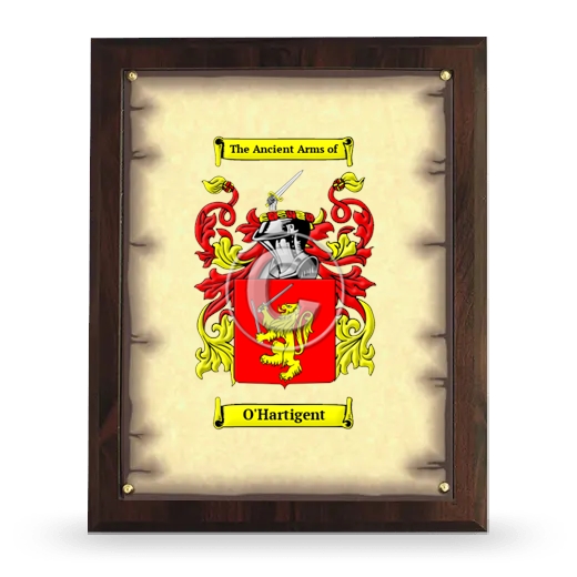 O'Hartigent Coat of Arms Plaque