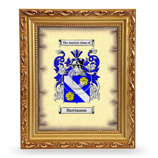 Harttmann Coat of Arms Framed - Gold