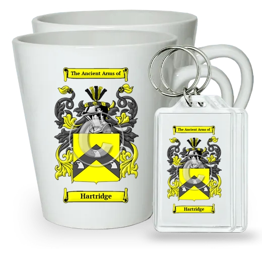 Hartridge Pair of Latte Mugs and Pair of Keychains