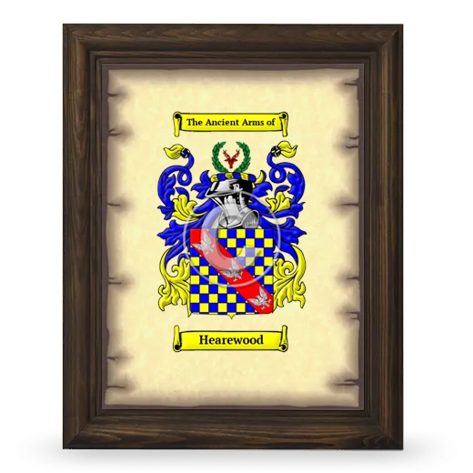 Hearewood Coat of Arms Framed - Brown