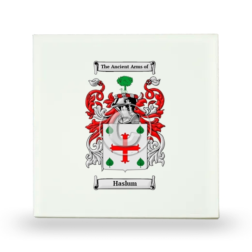 Haslum Small Ceramic Tile with Coat of Arms