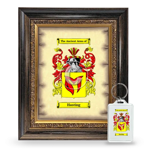 Hasting Framed Coat of Arms and Keychain - Heirloom