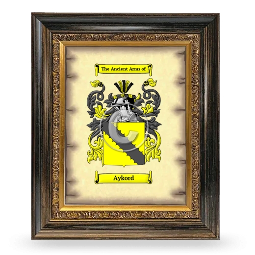 Aykord Coat of Arms Framed - Heirloom