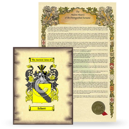 Echert Coat of Arms and Surname History Package