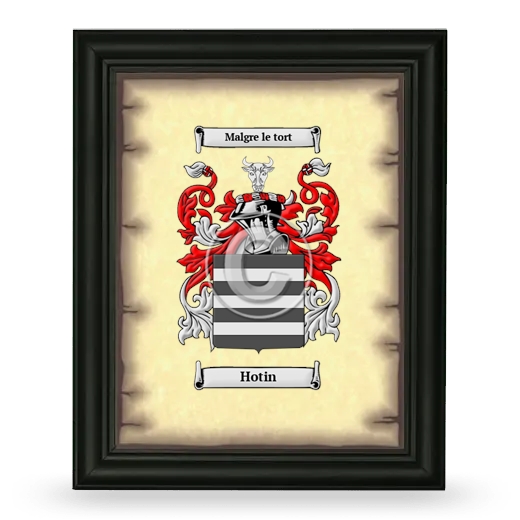 Hotin Coat of Arms Framed - Black