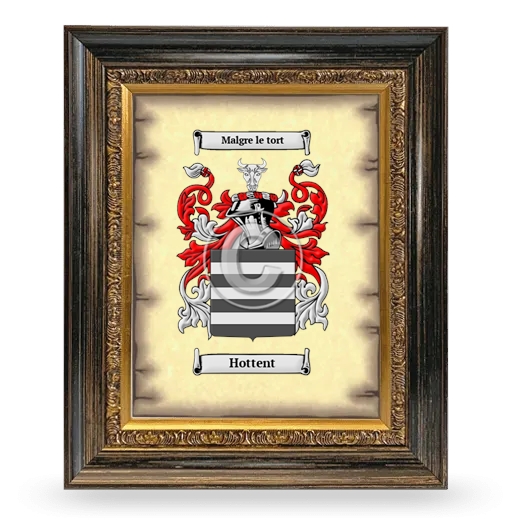 Hottent Coat of Arms Framed - Heirloom