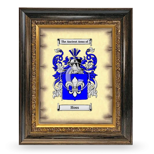 Hoss Coat of Arms Framed - Heirloom