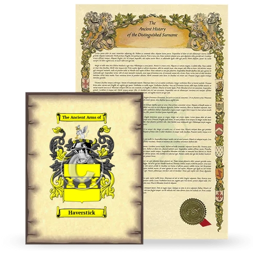 Haverstick Coat of Arms and Surname History Package