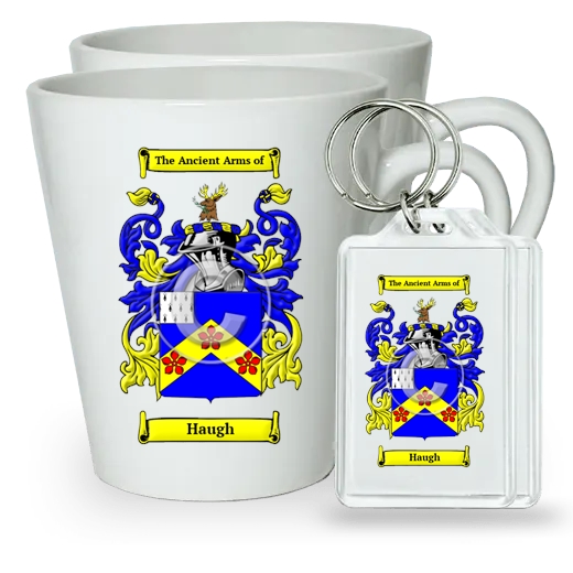 Haugh Pair of Latte Mugs and Pair of Keychains