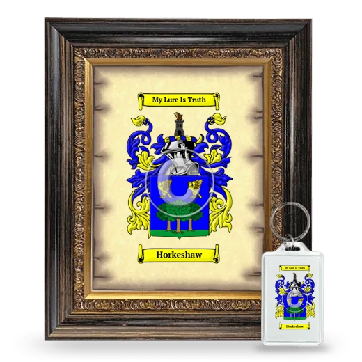 Horkeshaw Framed Coat of Arms and Keychain - Heirloom