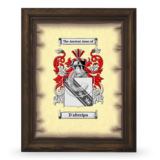 D'alteripa Coat of Arms Framed - Brown