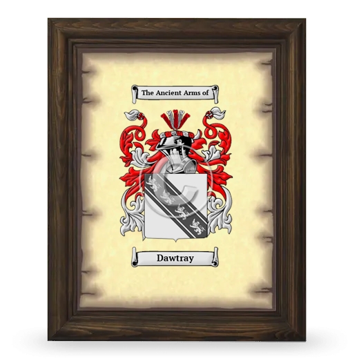 Dawtray Coat of Arms Framed - Brown