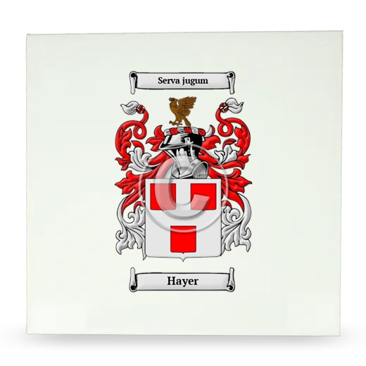 Hayer Large Ceramic Tile with Coat of Arms