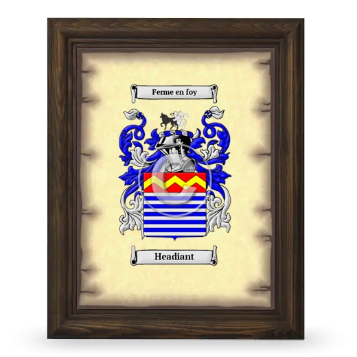 Headiant Coat of Arms Framed - Brown