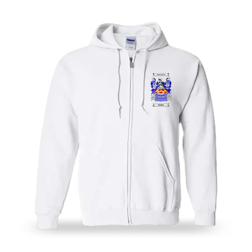 Hedien Unisex Coat of Arms Zip Sweatshirt - White