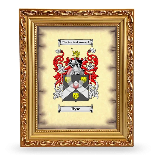 Hyse Coat of Arms Framed - Gold
