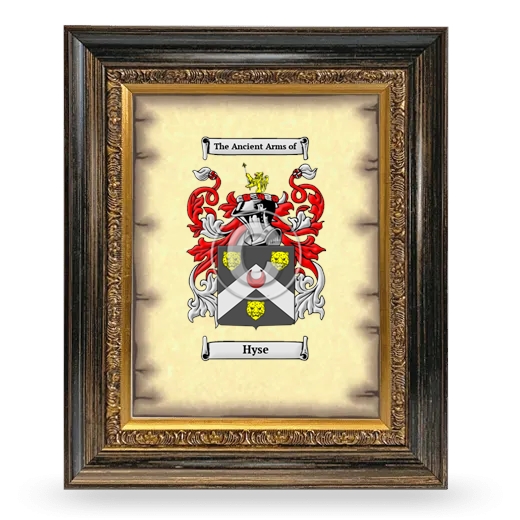 Hyse Coat of Arms Framed - Heirloom