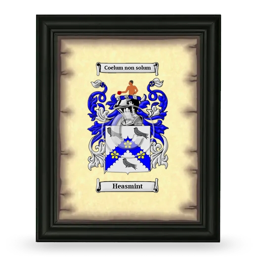 Heasmint Coat of Arms Framed - Black