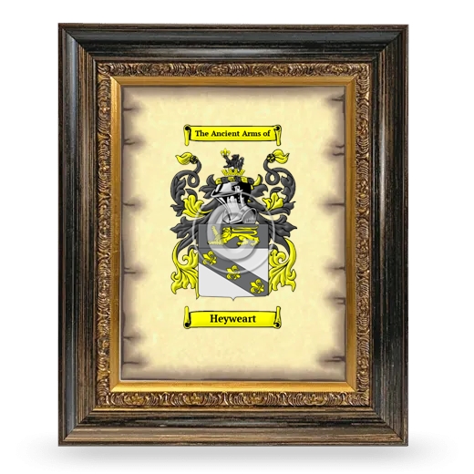 Heyweart Coat of Arms Framed - Heirloom