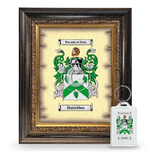Haizeldan Framed Coat of Arms and Keychain - Heirloom