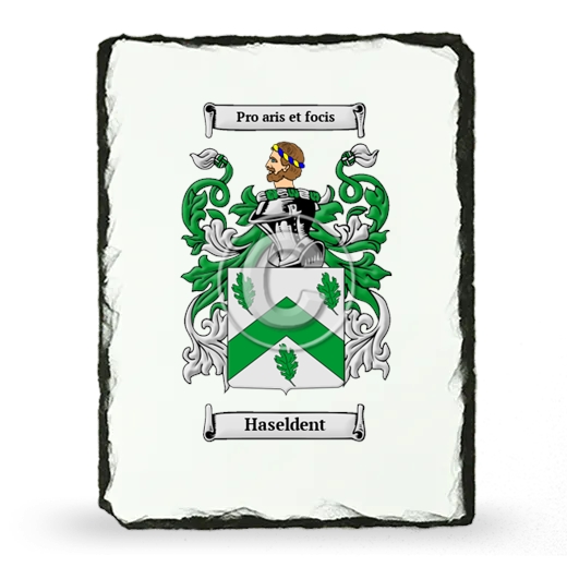 Haseldent Coat of Arms Slate