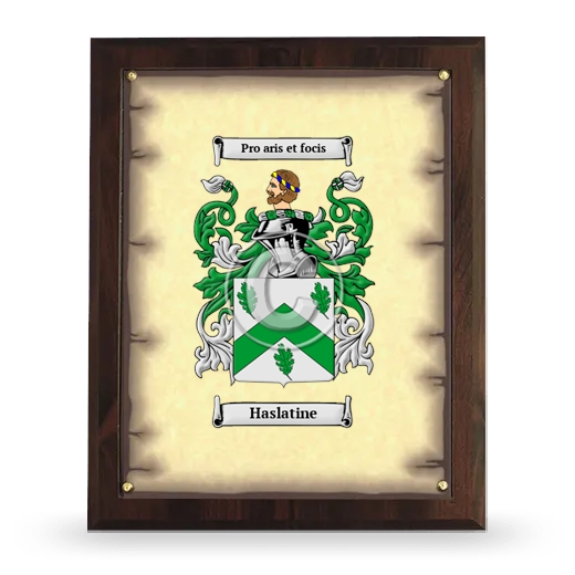 Haslatine Coat of Arms Plaque