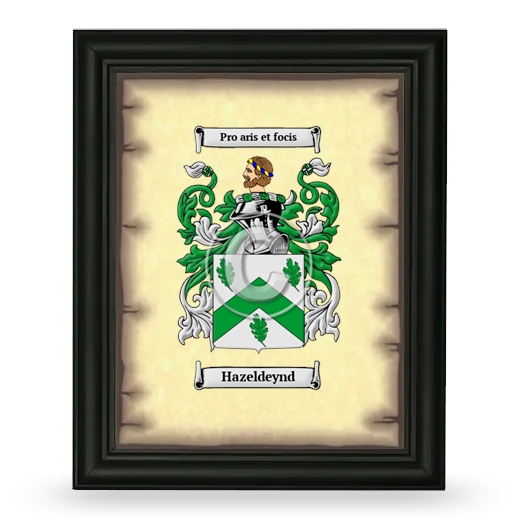 Hazeldeynd Coat of Arms Framed - Black