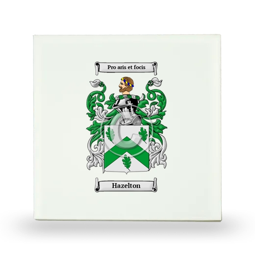 Hazelton Small Ceramic Tile with Coat of Arms