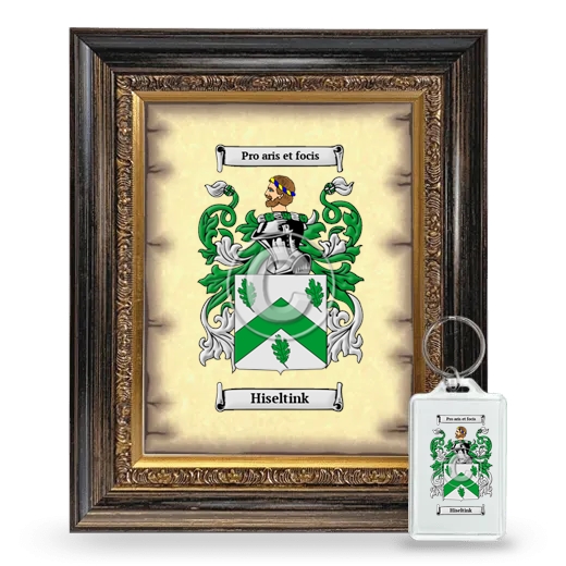 Hiseltink Framed Coat of Arms and Keychain - Heirloom