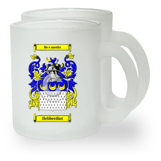 Hebberdint Pair of Frosted Glass Mugs