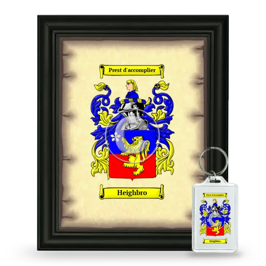 Heighbro Framed Coat of Arms and Keychain - Black